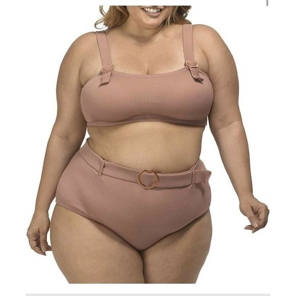 NEW Lysa Swim Swimwear Women's Plus 3X‎ 2 Piece Bikini Bralette Olivia Swimsuit - Picture 1 of 10